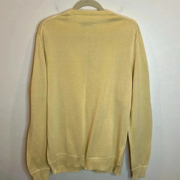 TOMMY BAHAMA MENS XL 100% COTTON SWEATER KNIT PULLOVER PALE YELLOW - Picture 5 of 7